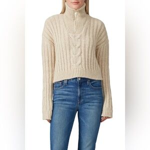 Nanushka Eria Cream Cable Knit Sweater